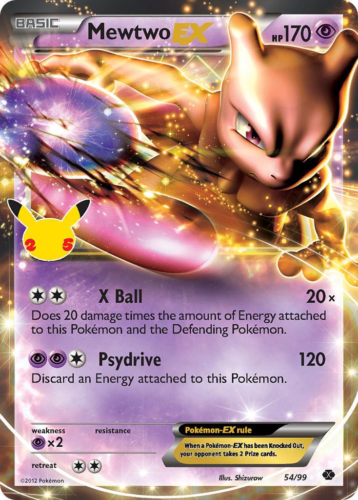 Mewtwo ex card from Pokemon